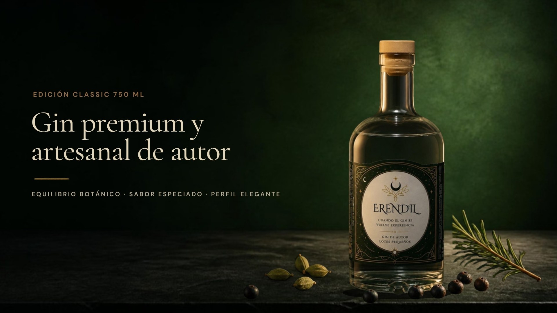 Erendil Classic 750 ml, gin premium y artesanal de autor