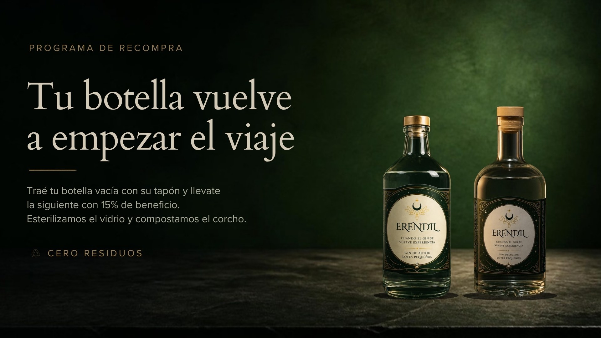 Programa de recompra Erendil: botellas Classic 500 y 750 ml